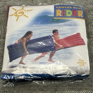 Intex Canvas Adult Surf Rider Inflatable Float Blue/Red 60"x29" NIP 2011 SEALED